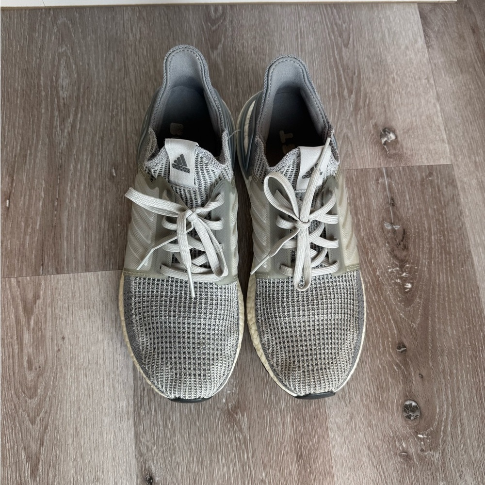 Adidas Ultraboost Men’s Grey Knit Running Shoes